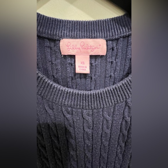 Illy Pulitzer knitted navy tank top - Picture 2 of 3